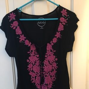 I.N.C. embroidered fancy tee